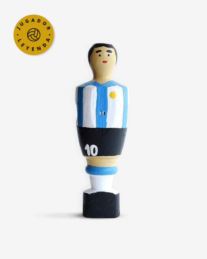 Muñeco de futbolín de Maradona, un regalo del Pelusa